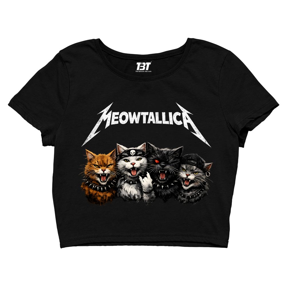 metallica meowtallica crop top music band buy online india the banyan tee tbt men women girls boys unisex s 