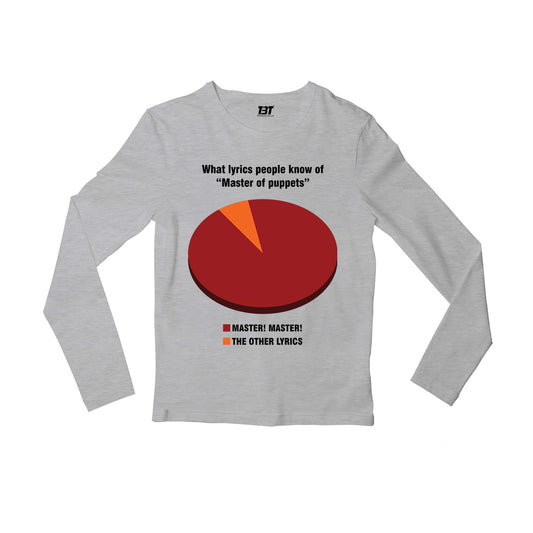 metallica master master full sleeves long sleeves music band buy online india the banyan tee tbt men women girls boys unisex gray 