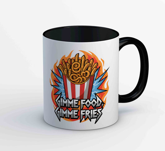 metallica gimme food gimme fries mug coffee ceramic music band buy online india the banyan tee tbt men women girls boys unisex  