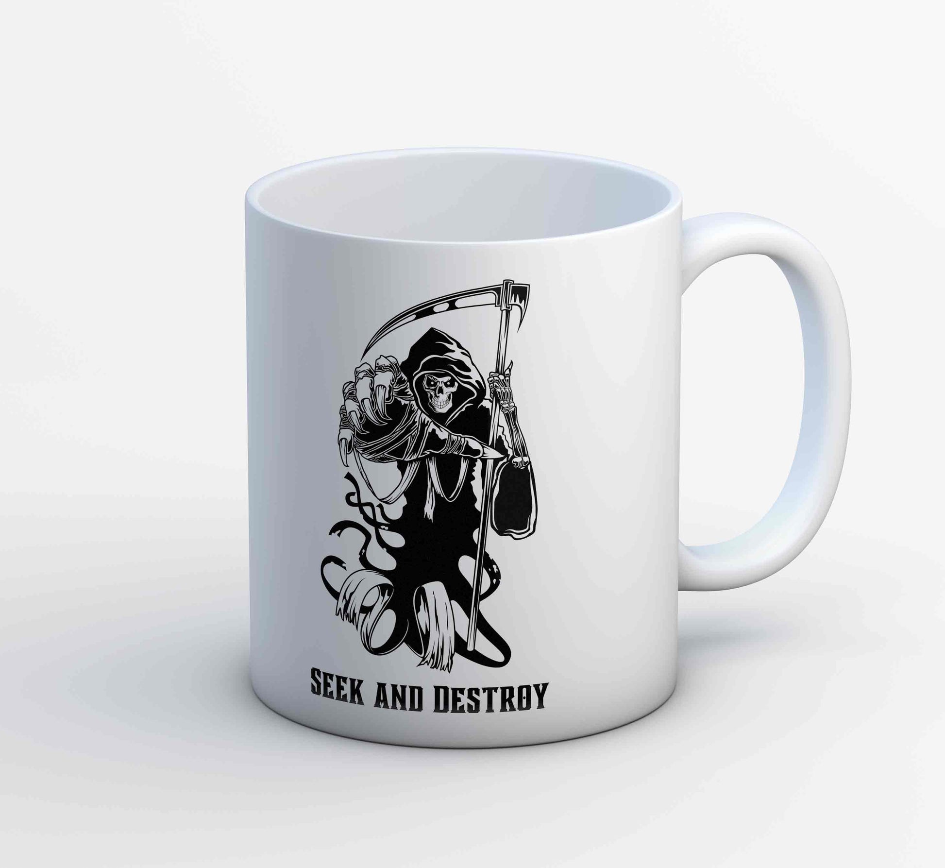 metallica seek & destroy mug coffee ceramic music band buy online india the banyan tee tbt men women girls boys unisex  