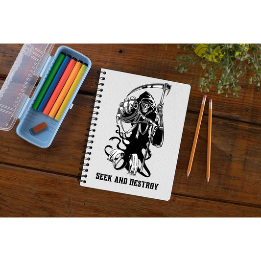 metallica seek & destroy notebook notepad diary buy online india the banyan tee tbt unruled 