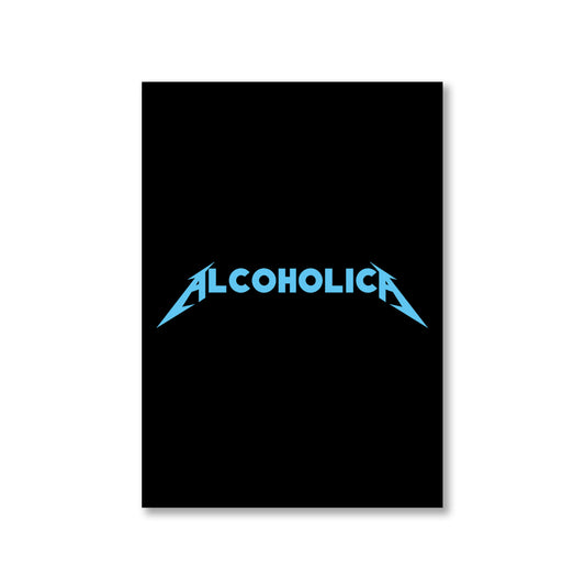 metallica alcoholica poster wall art buy online india the banyan tee tbt 8 x 10 