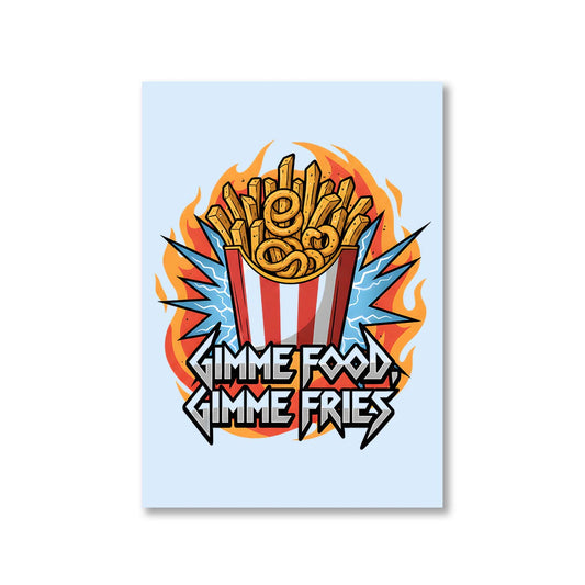 metallica gimme food gimme fries poster wall art buy online india the banyan tee tbt 8 x 10 