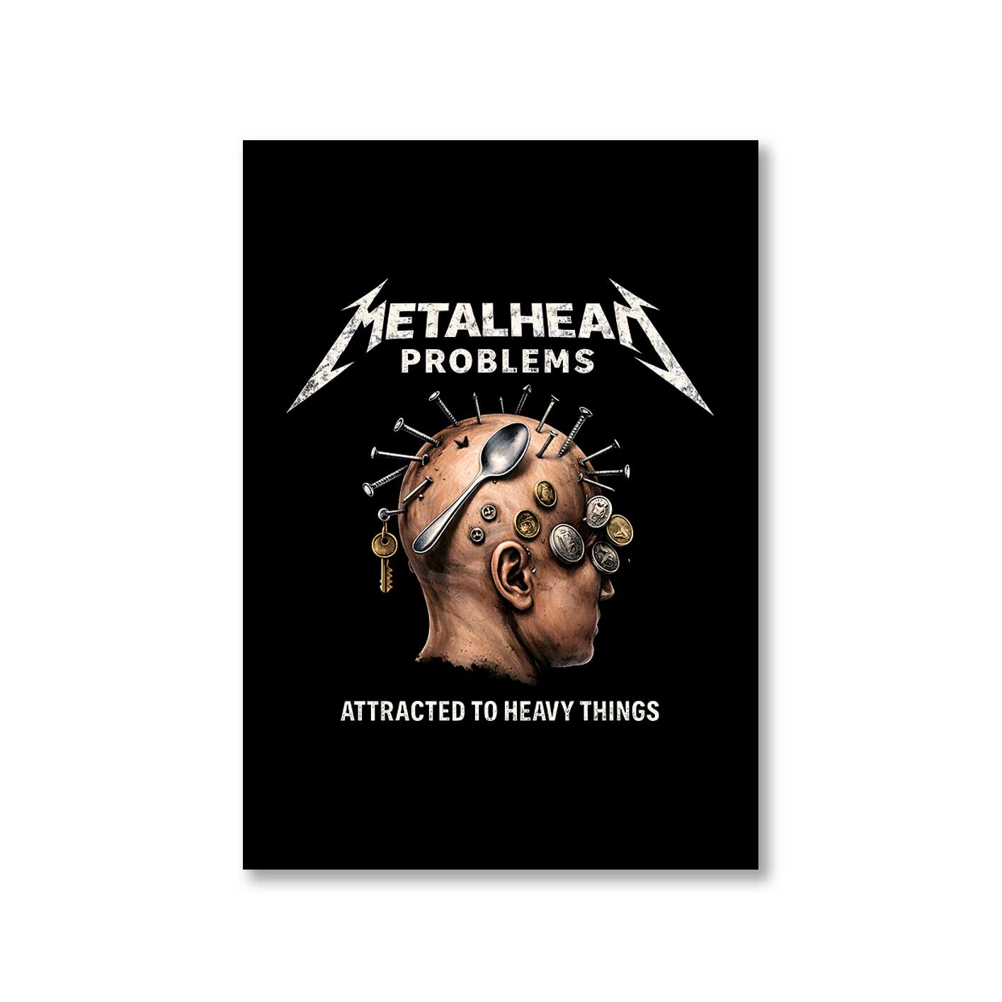 metallica metalhead problems poster wall art buy online india the banyan tee tbt 8 x 10 