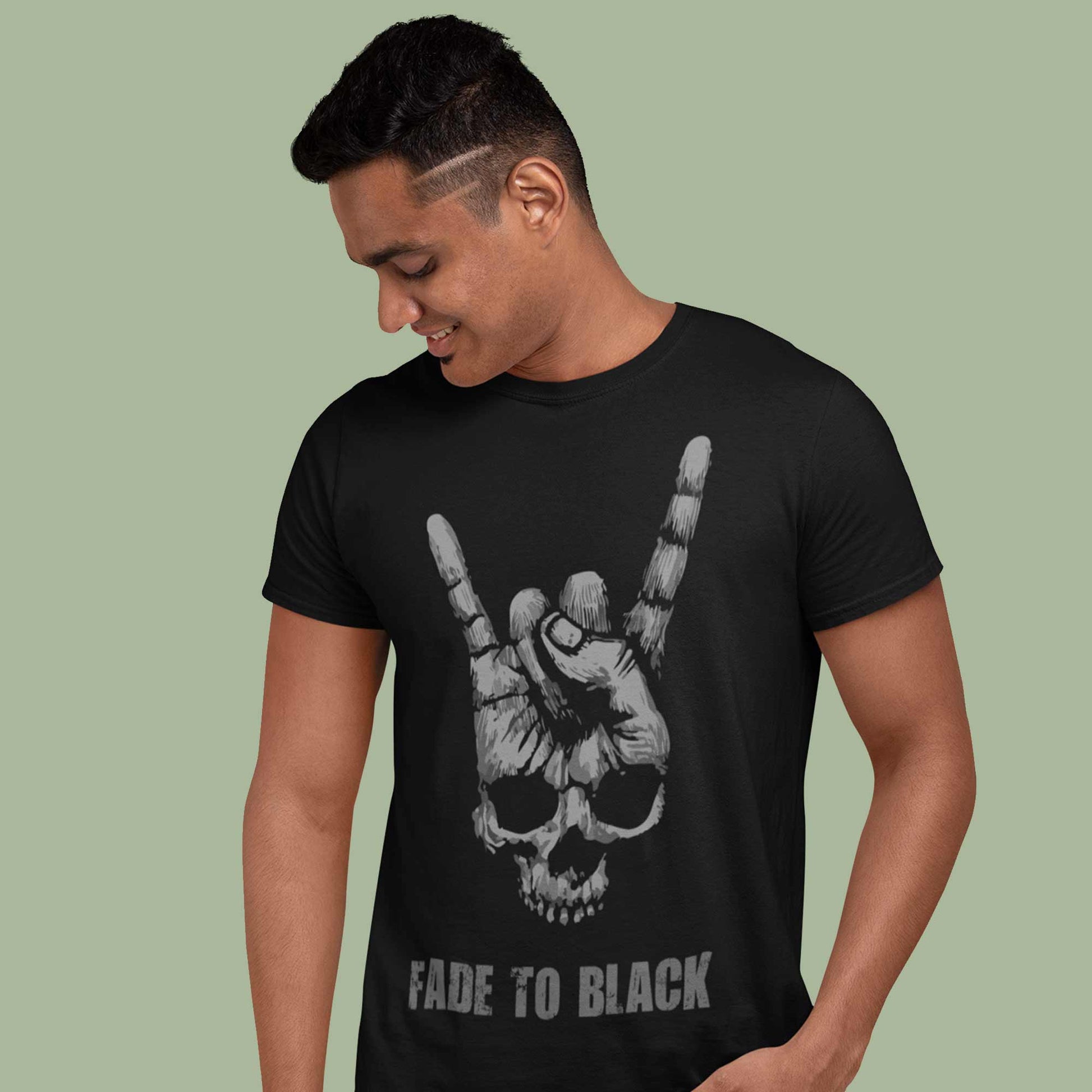 T shirt Fade To Black XS (Chest 36 IN) Black