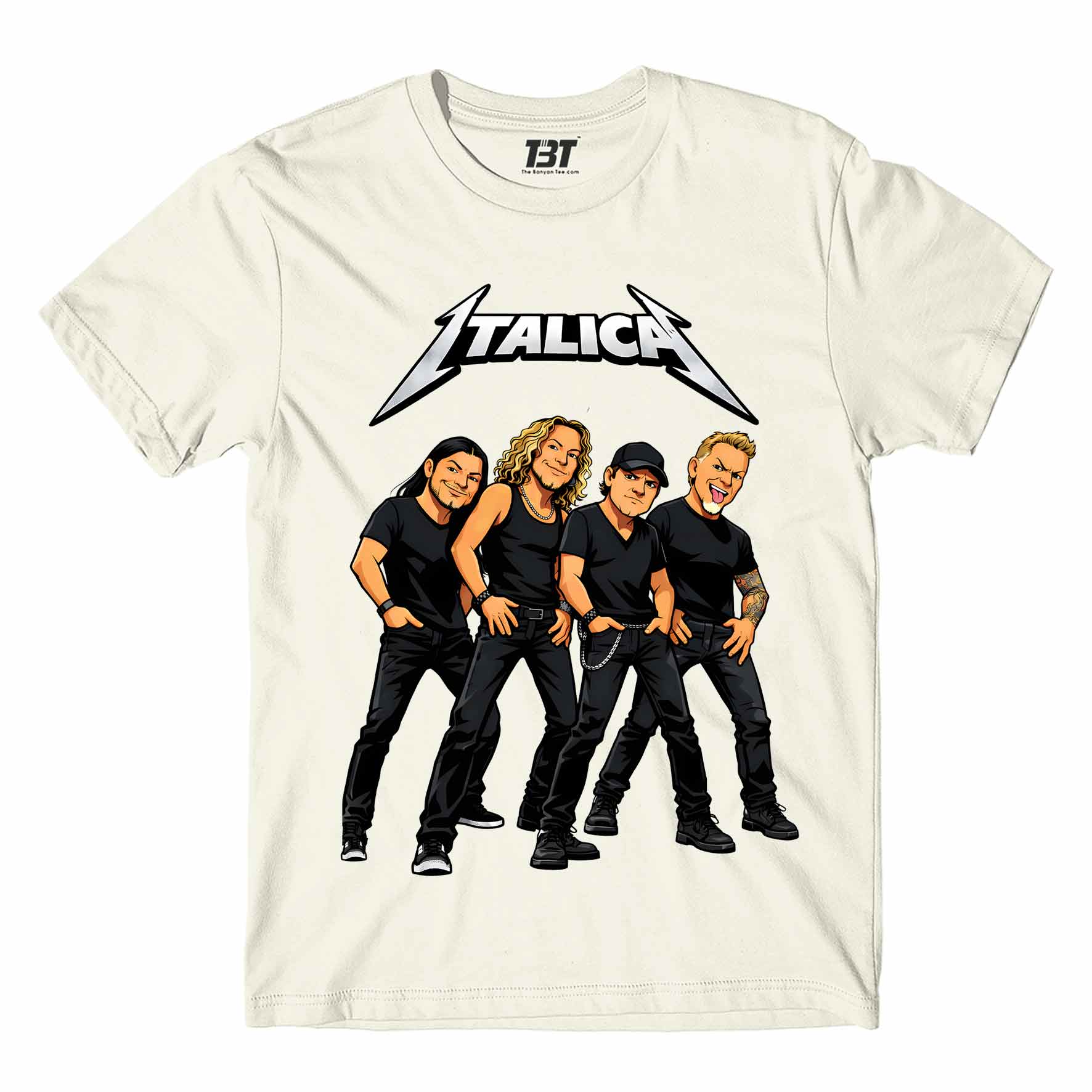 metallica italica t-shirt music band buy online india the banyan tee tbt men women girls boys unisex off white 