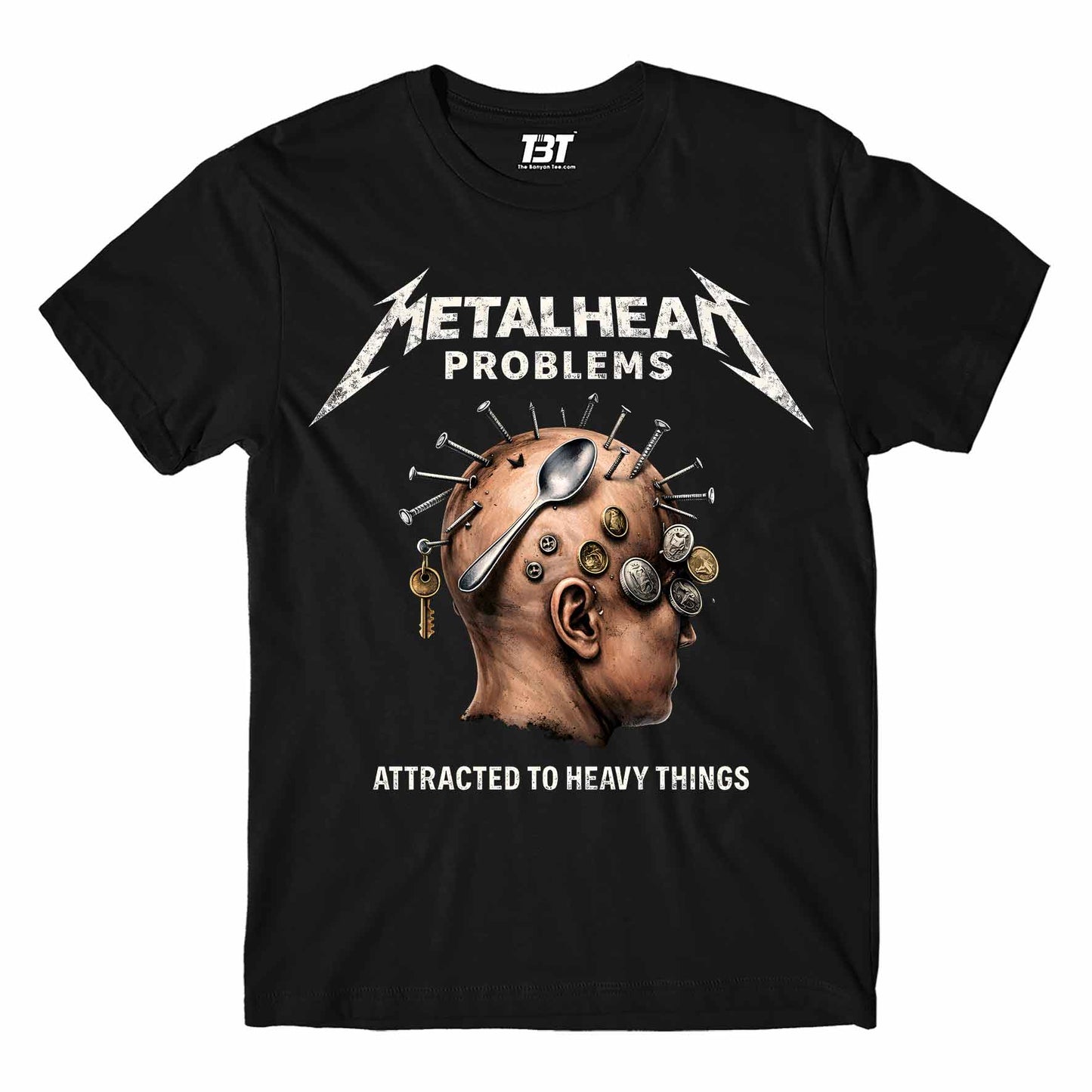 metallica metalhead problems t-shirt music band buy online india the banyan tee tbt men women girls boys unisex black 