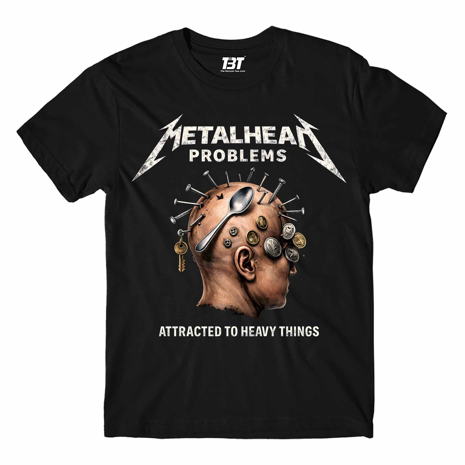 metallica metalhead problems t-shirt music band buy online india the banyan tee tbt men women girls boys unisex black 