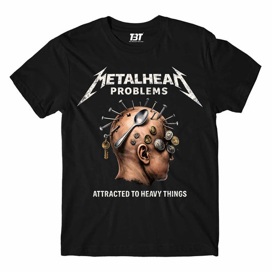 metallica metalhead problems t-shirt music band buy online india the banyan tee tbt men women girls boys unisex black 
