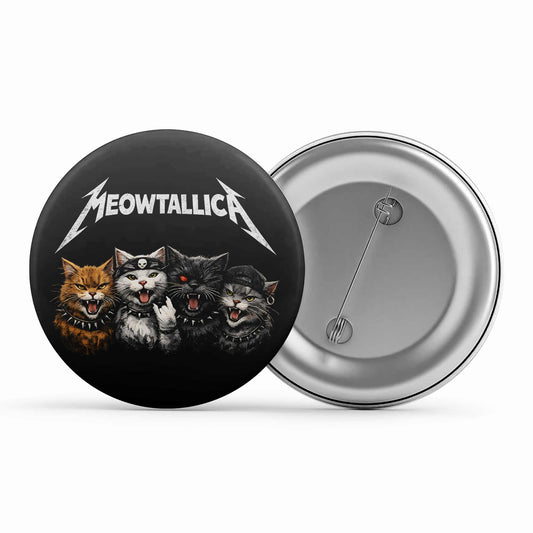 metallica meowtallica badge pin button music band buy online india the banyan tee tbt men women girls boys unisex  