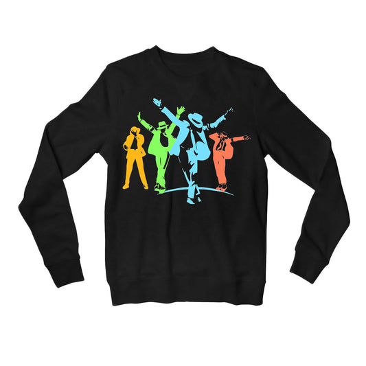 michael jackson neon art sweatshirt upper winterwear music band buy online india the banyan tee tbt men women girls boys unisex black