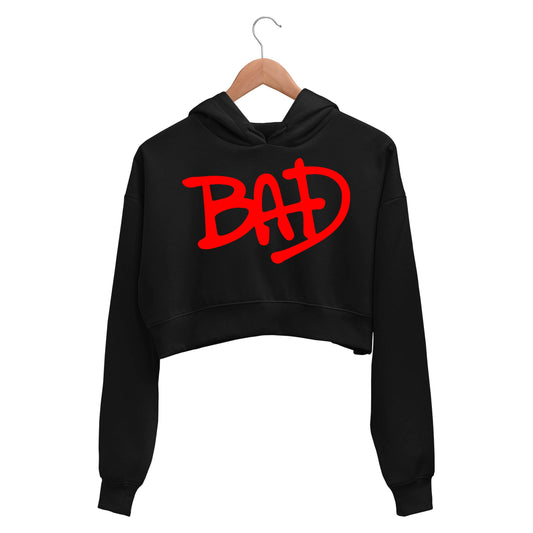 michael jackson bad crop hoodie hooded sweatshirt upper winterwear music band buy online india the banyan tee tbt men women girls boys unisex black