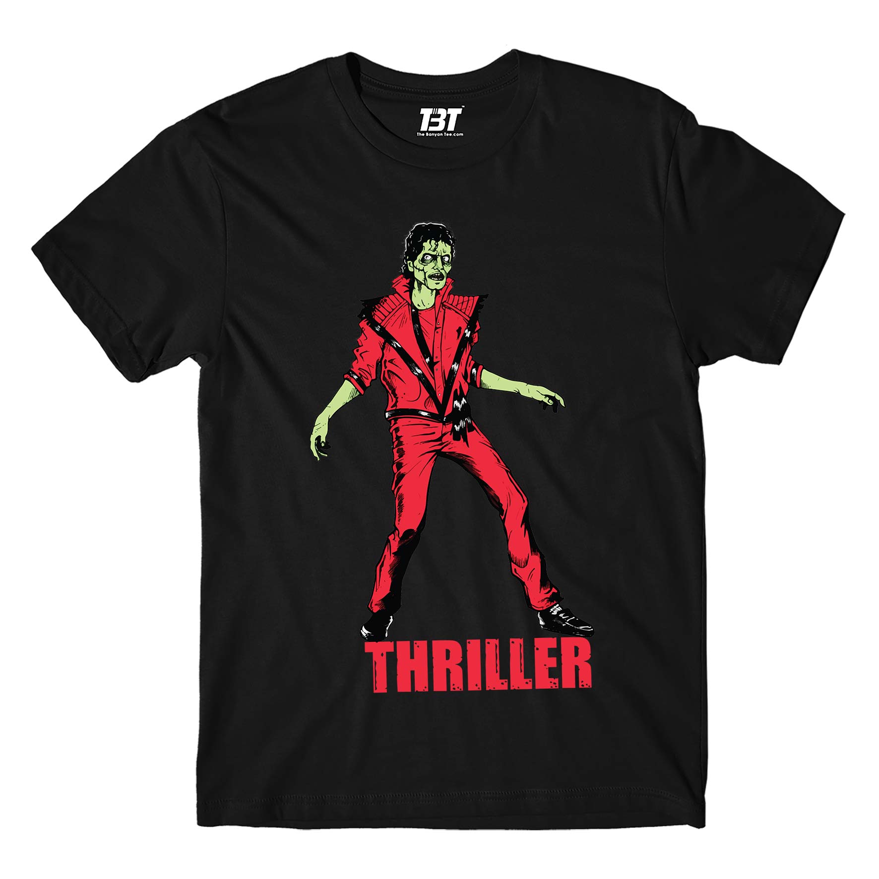 michael jackson thriller t-shirt music band buy online india the banyan tee tbt men women girls boys unisex black