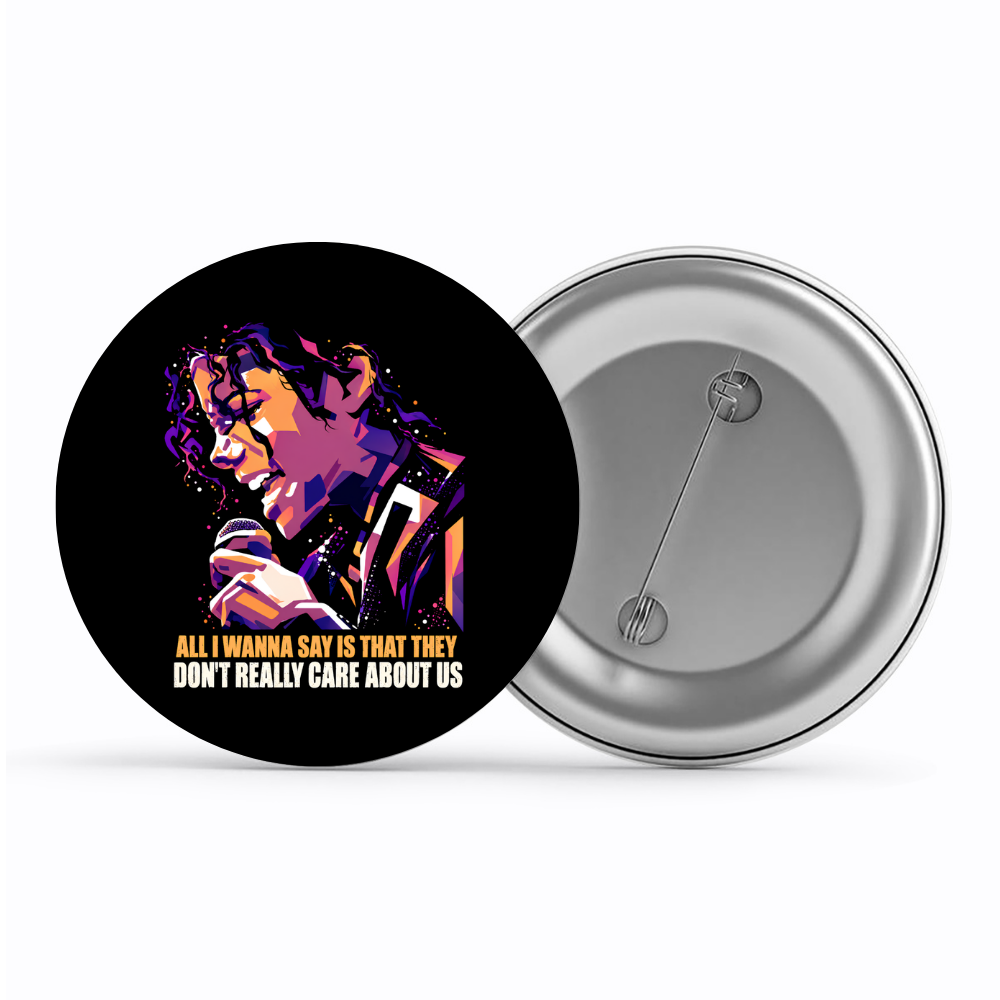 michael jackson care about us badge pin button music band buy online india the banyan tee tbt men women girls boys unisex
