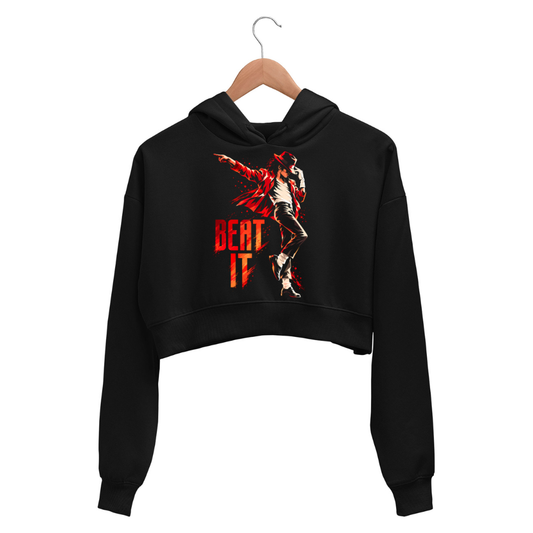 michael jackson beat it crop hoodie hooded sweatshirt upper winterwear music band buy online india the banyan tee tbt men women girls boys unisex black