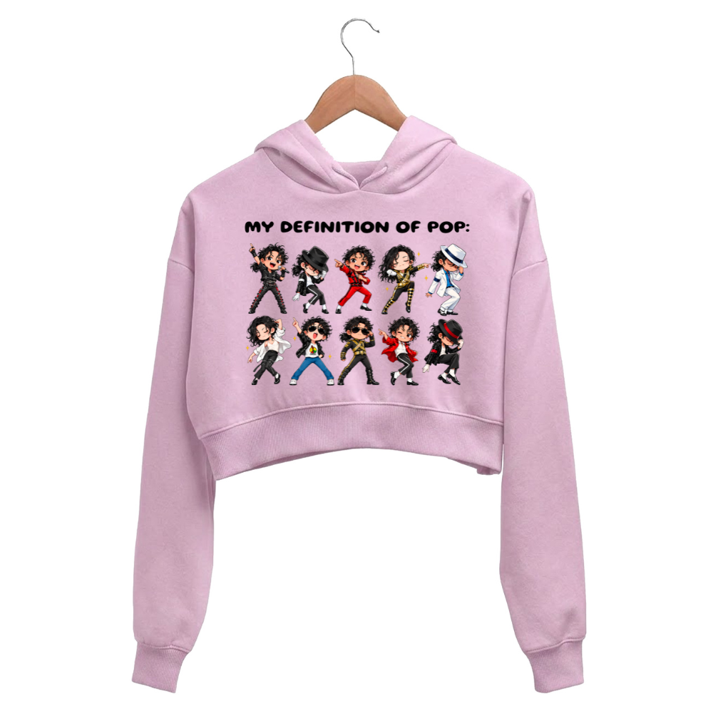 michael jackson my definition of pop crop hoodie hooded sweatshirt upper winterwear music band buy online india the banyan tee tbt men women girls boys unisex baby pink 