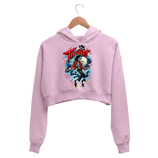 michael jackson thriller crop hoodie hooded sweatshirt upper winterwear music band buy online india the banyan tee tbt men women girls boys unisex black