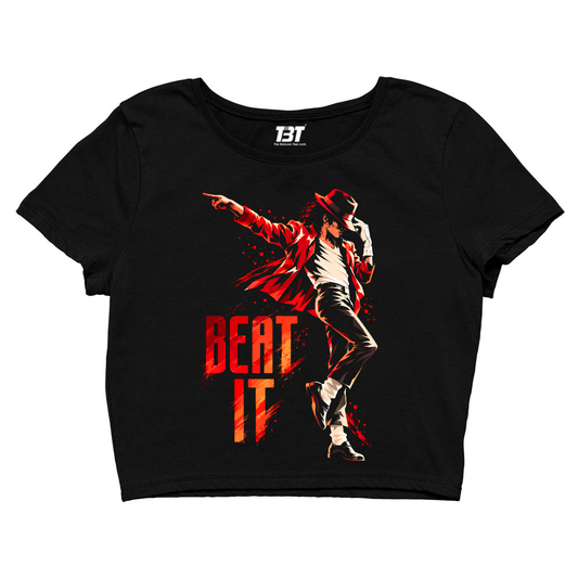 michael jackson beat it crop top music band buy online india the banyan tee tbt men women girls boys unisex black