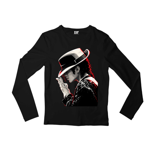 michael jackson artwork full sleeves long sleeves music band buy online india the banyan tee tbt men women girls boys unisex black