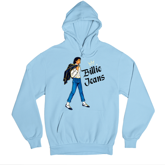 michael jackson billie jeans  hoodie hooded sweatshirt winterwear music band buy online india the banyan tee tbt men women girls boys unisex baby blue 