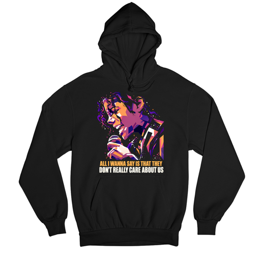 michael jackson care about us hoodie hooded sweatshirt winterwear music band buy online india the banyan tee tbt men women girls boys unisex black