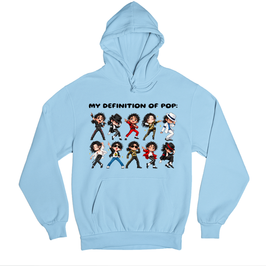 michael jackson my definition of pop hoodie hooded sweatshirt winterwear music band buy online india the banyan tee tbt men women girls boys unisex baby blue 