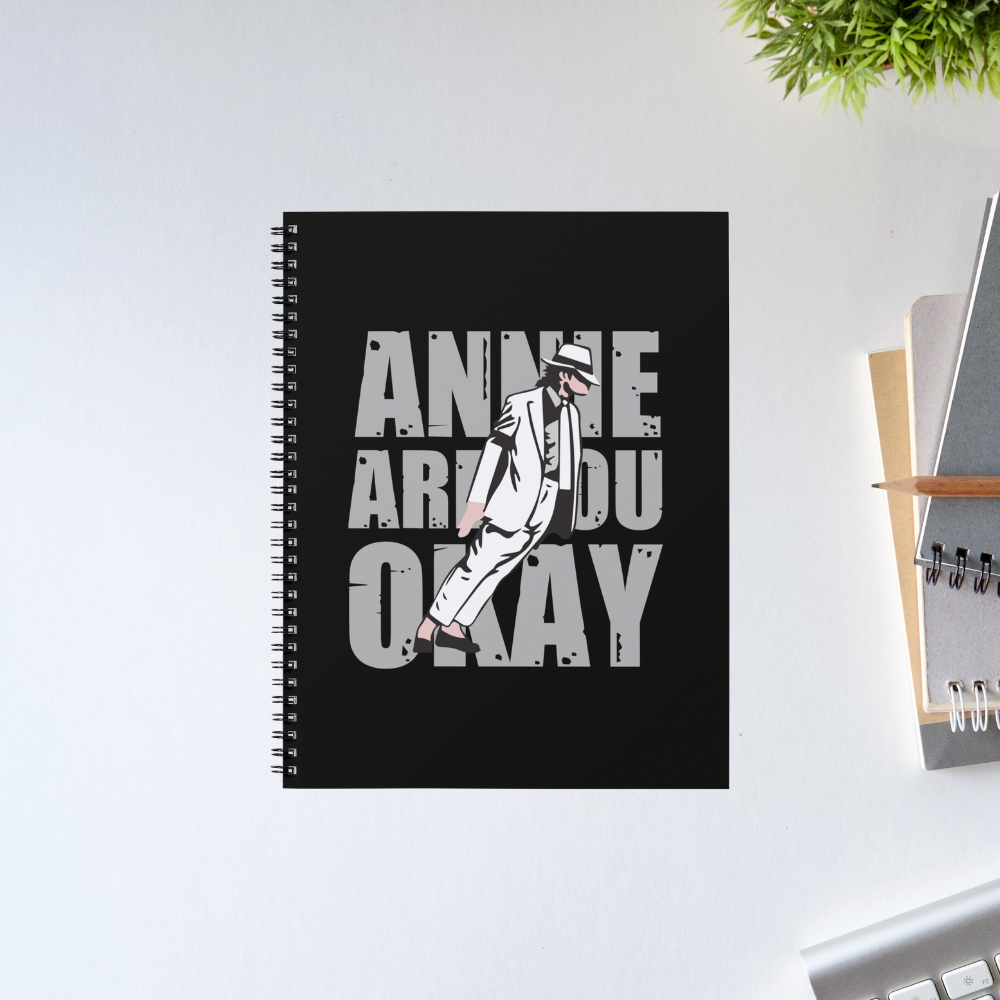 Michael Jackson 'Annie Are You Okay' Smooth Criminal unruled notebook – MJ fan art by The Banyan Tee