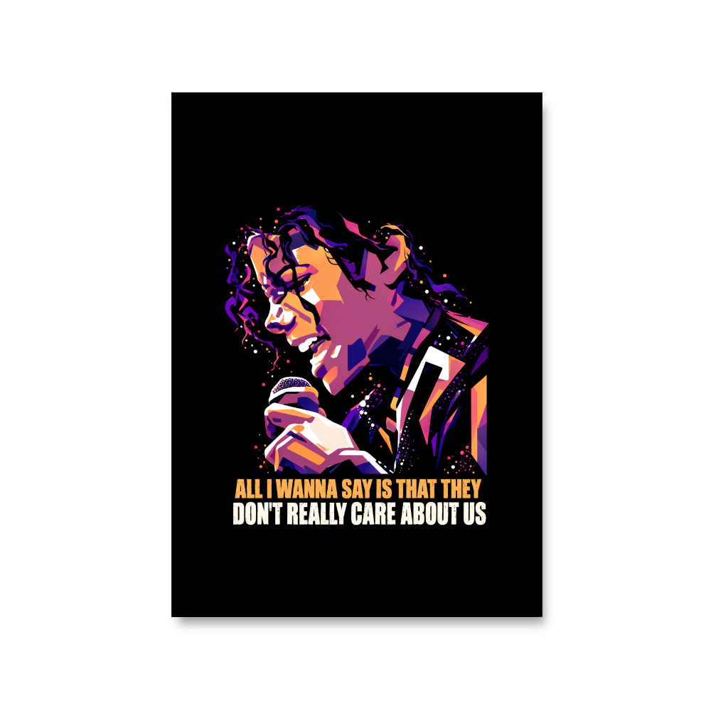 michael jackson care about us poster wall art buy online india the banyan tee tbt a4