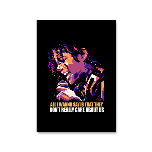 michael jackson care about us poster wall art buy online india the banyan tee tbt a4