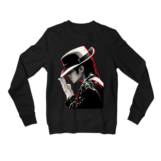 michael jackson artwork sweatshirt upper winterwear music band buy online india the banyan tee tbt men women girls boys unisex black
