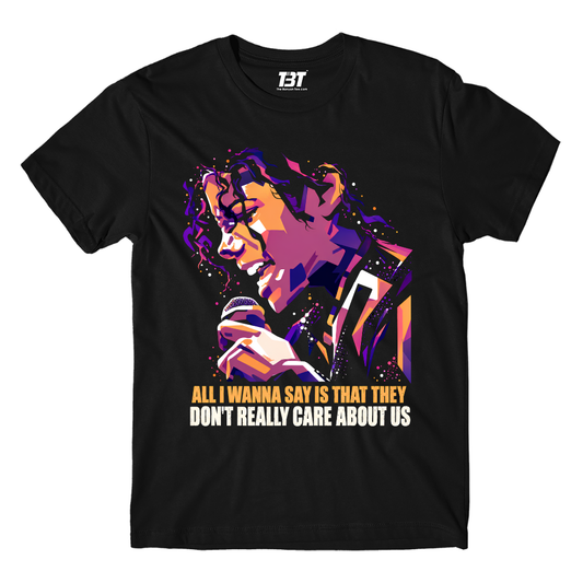 michael jackson care about us t-shirt music band buy online india the banyan tee tbt men women girls boys unisex black
