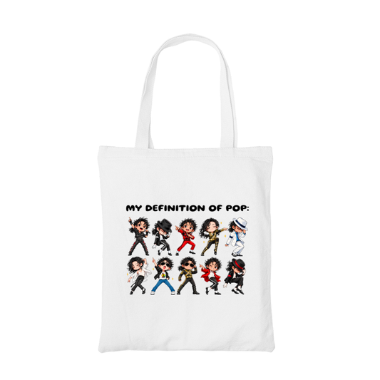 michael jackson my definition of pop tote bag cotton printed music band buy online india the banyan tee tbt men women girls boys unisex  