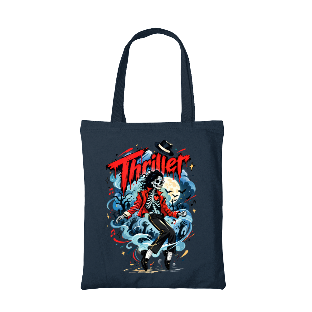 Michael Jackson thriller tote bag hand printed cotton women men unisex
