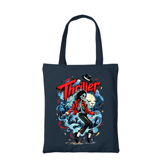 Michael Jackson thriller tote bag hand printed cotton women men unisex