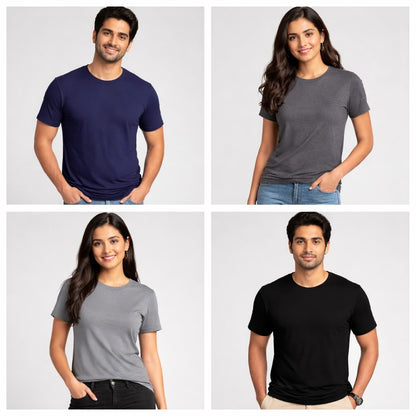Midnight Mix Combo (Pack Of 4 Premium Cotton Tees) combo the banyan tee