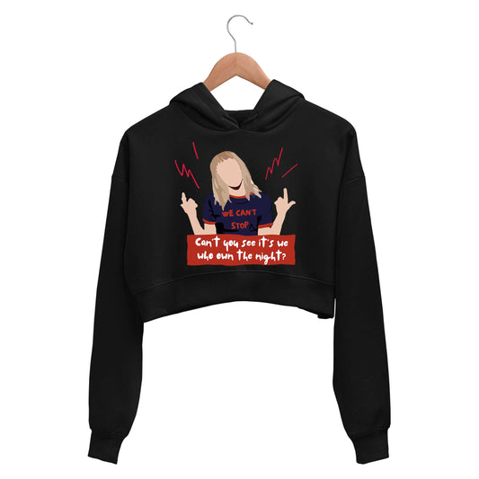 miley cyrus we can't stop crop hoodie hooded sweatshirt upper winterwear music band buy online india the banyan tee tbt men women girls boys unisex black