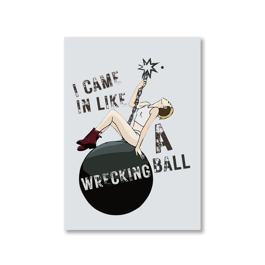 miley cyrus wrecking ball poster wall art buy online india the banyan tee tbt a4