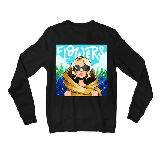 miley cyrus flowers sweatshirt upper winterwear music band buy online india the banyan tee tbt men women girls boys unisex black