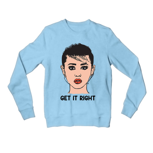 miley cyrus get it right sweatshirt upper winterwear music band buy online india the banyan tee tbt men women girls boys unisex gray