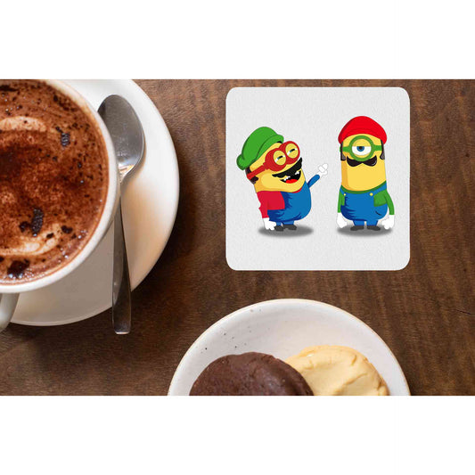 minions coaster - gamer min gamer man coasters the banyan tee tbt tea set of 6 india set table online set of 2 for cups mdf wooden