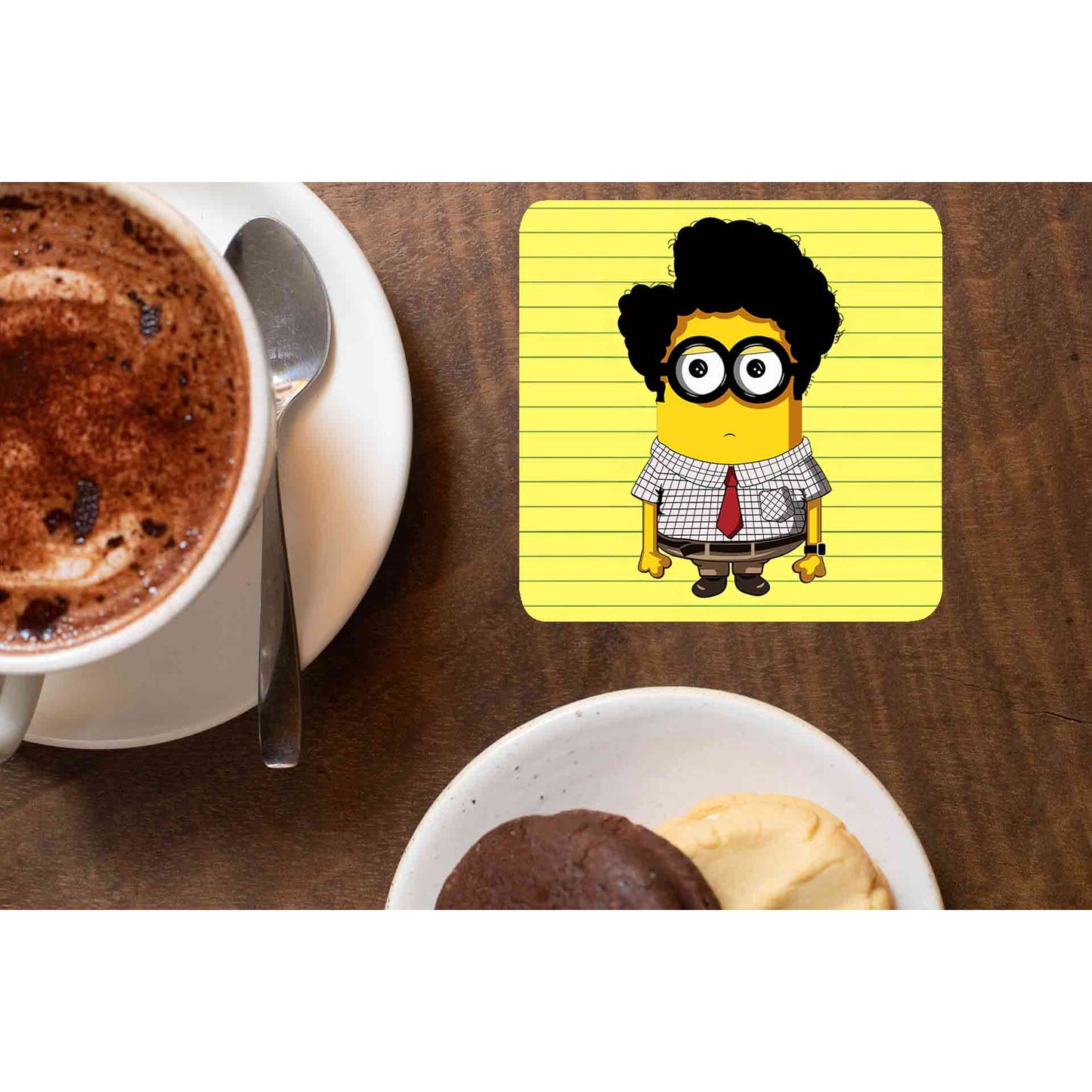 minions coaster - nerdy min nerdy man coasters the banyan tee tbt tea set of 6 india set table online set of 2 for cups mdf wooden