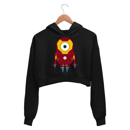 Minions Crop Hoodie - Iron Min