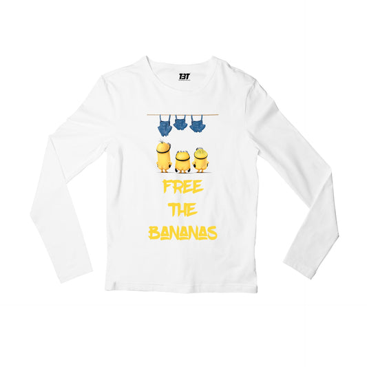 Minions Full Sleeves T-shirt - Free The Bananas Full Sleeves T-shirt The Banyan Tee TBT combo shirt long sleeves for men women unisex cool stylish online india