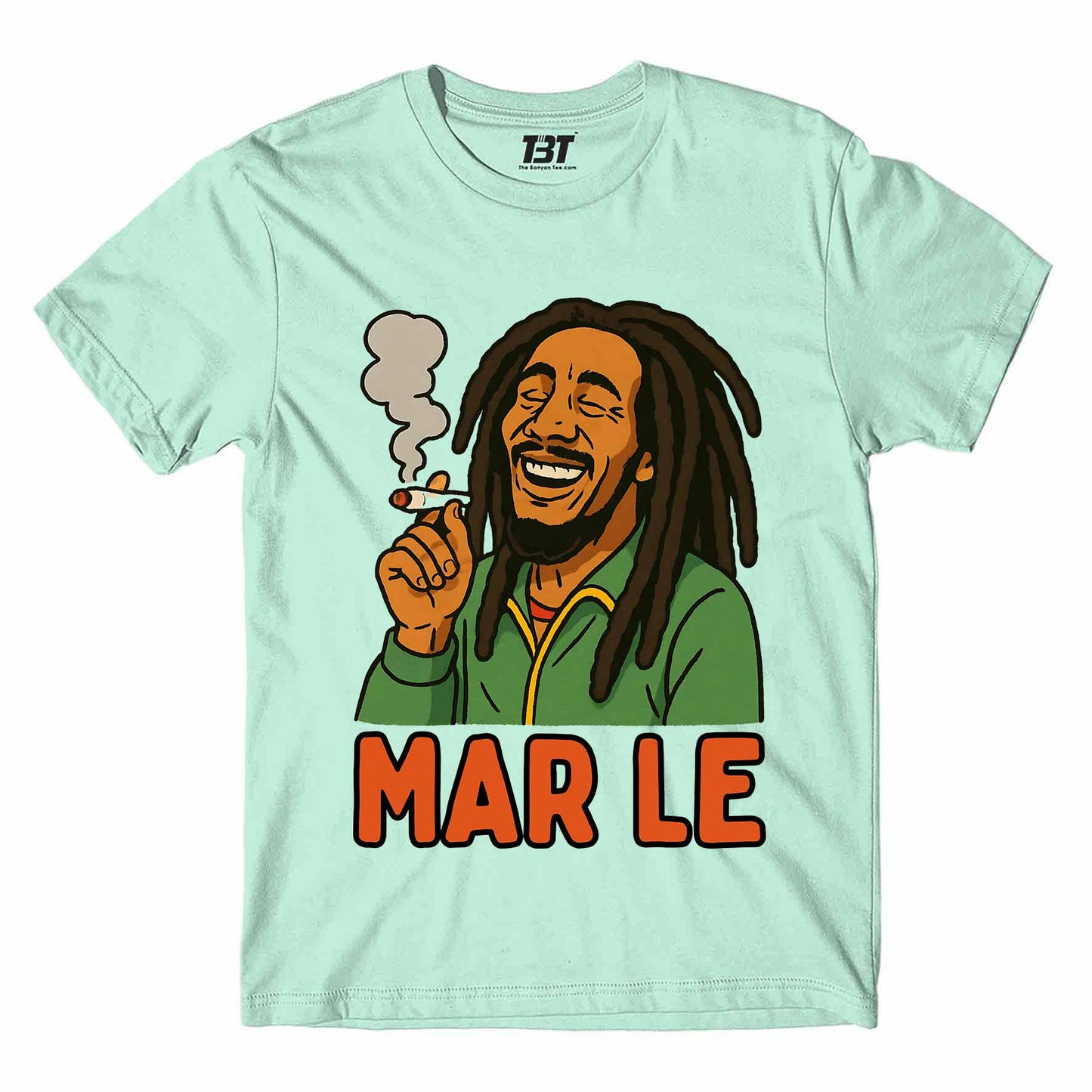 bob marley mar le t-shirt music band buy online india the banyan tee tbt men women girls boys unisex mint