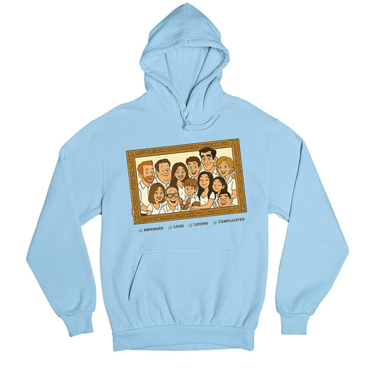 modern family the family frame hoodie hooded sweatshirt winterwear tv & movies buy online india the banyan tee tbt men women girls boys unisex baby blue