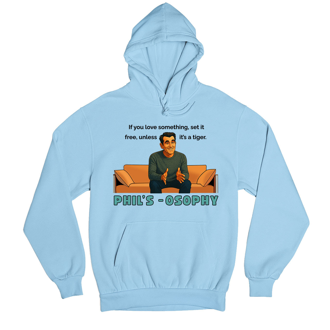 modern family philsosophy hoodie hooded sweatshirt winterwear tv & movies buy online india the banyan tee tbt men women girls boys unisex baby blue