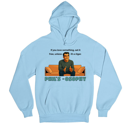 modern family philsosophy hoodie hooded sweatshirt winterwear tv & movies buy online india the banyan tee tbt men women girls boys unisex baby blue