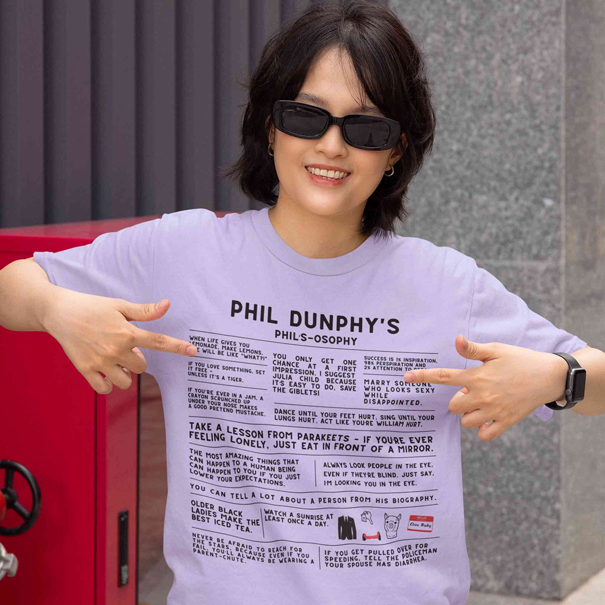 modern family the dunphy doctrine t-shirt tv & movies buy online india the banyan tee tbt men women girls boys unisex lavender