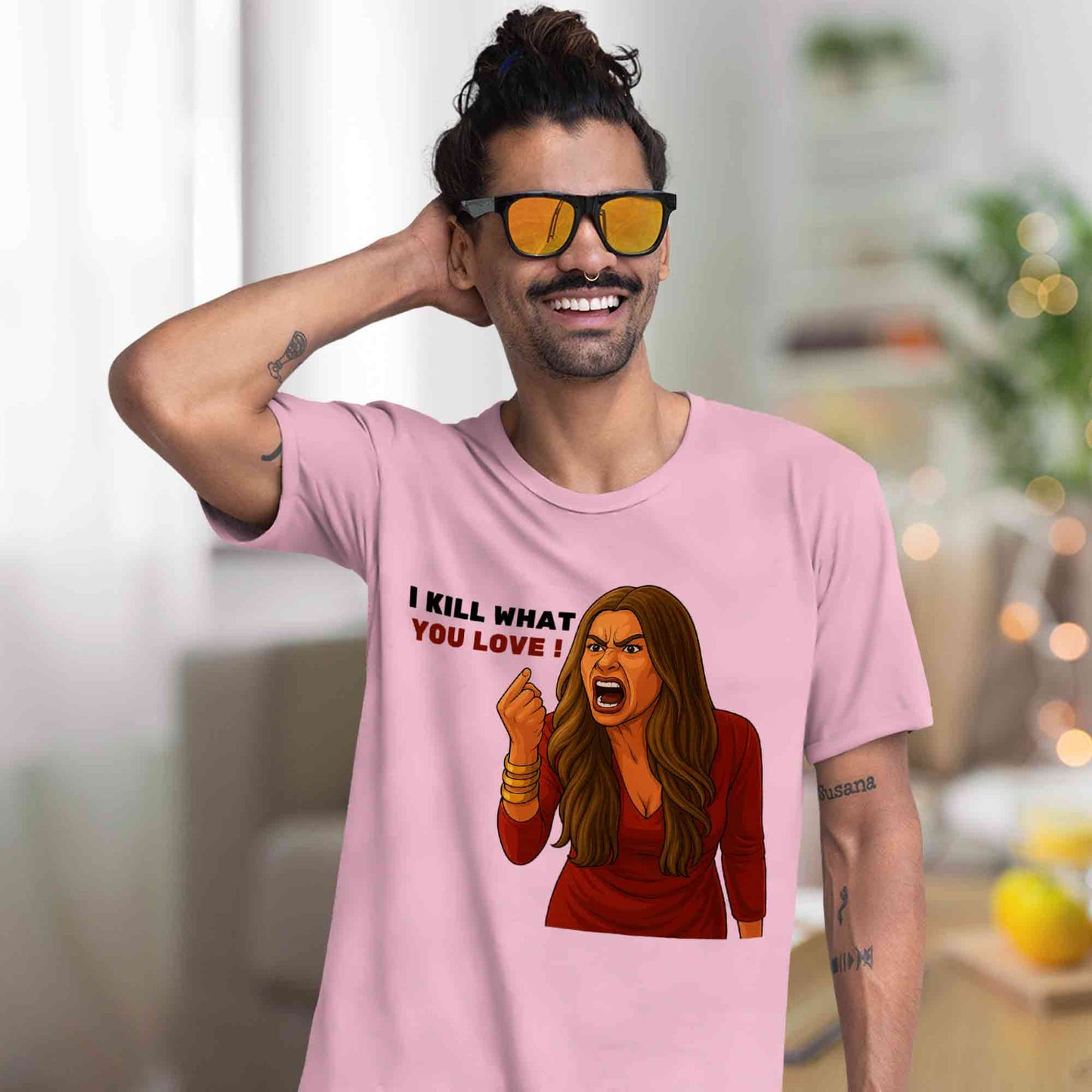 modern family what you love t-shirt tv & movies buy online india the banyan tee tbt men women girls boys unisex baby pink