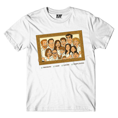 modern family the family frame t-shirt tv & movies buy online india the banyan tee tbt men women girls boys unisex white